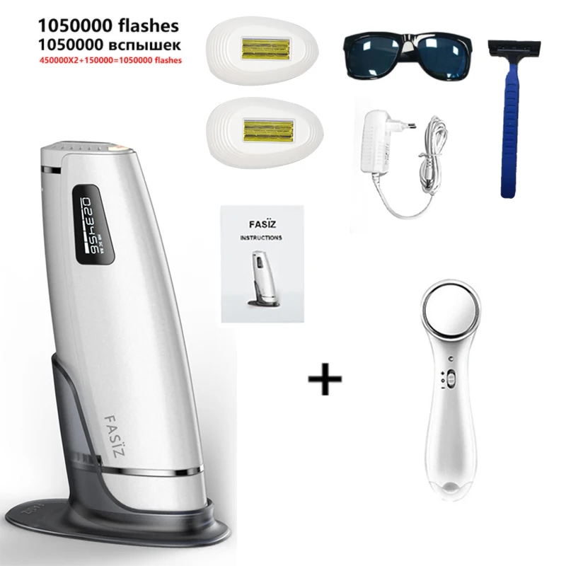 

1050000times 3in1 IPL Laser Epilator Hair Removal LCD Display Machine Laser Permanent Bikini Trimmer Electric depilador laser