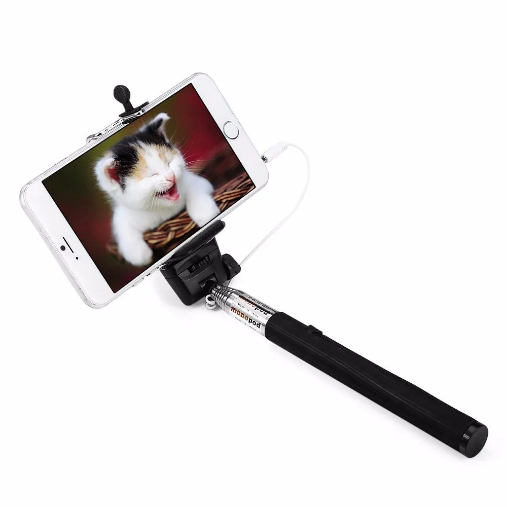 Z07-5S-100CM-Extendable-Ha2k-With-Remote-Shutter-Button-3-5mm-Cable-Wired-Selfie