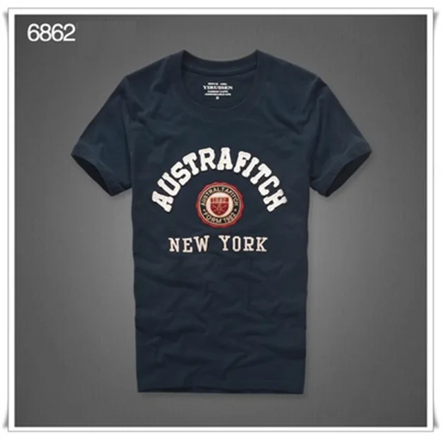 T shirt Fashion men summer tshirt high quality letter pattern size S to XXXL - Цвет: navy 6862