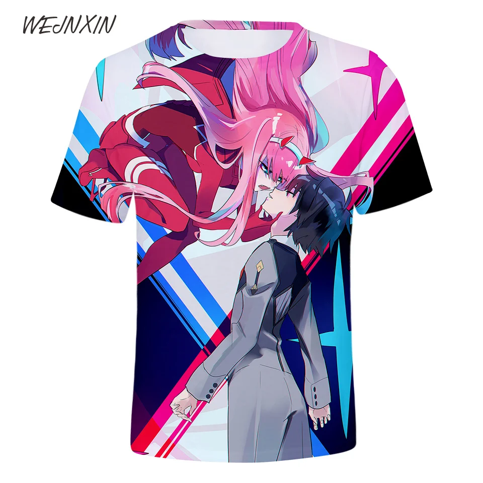 

WEJNXIN New Darling In The Franxx 3D Graphic T-Shirt For Men Women Unisex Tshirt Summer Top Tee O-Neck Clothing Harajuku T Shirt