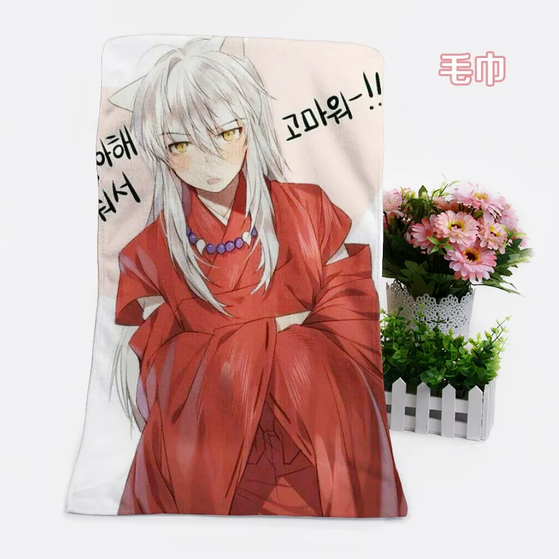 IVYYE 1 шт. Inuyasha Стиль Мода Индивидуальные Аниме банное полотенце s платок мягкое полотенце для лица мультфильм мочалка унисекс Новинка