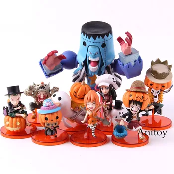 

One Piece Luffy Nami Zoro Sanji Chooper Franky Halloween Special 2 Action Figure Anime PVC Collectible Model Toy 9pcs/set