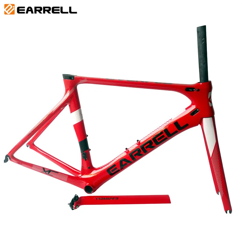 

2019 NEW carbon fiber road frame Di2&Mechanical racing bike carbon road frame+fork+seatpost+headset carbon road bike EARRELL