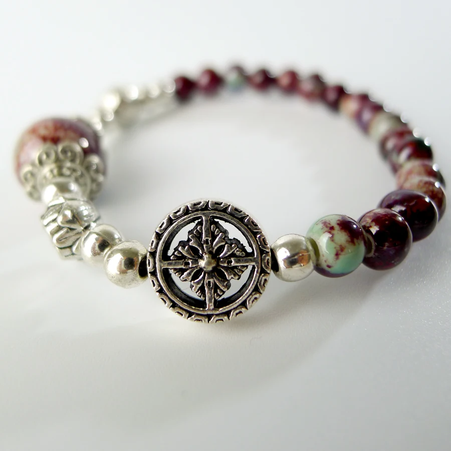 

DIY Ceramic beads Hand-made Beaded Bracelet Hand-made Bohemian Charm Bracelets For Women #EY509