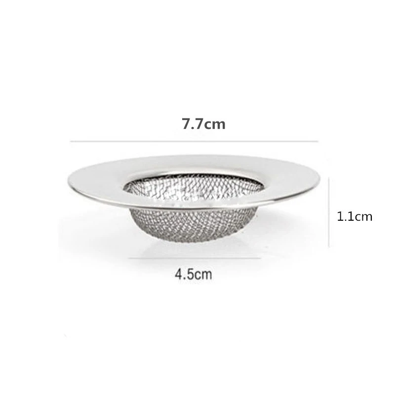 1Pc Stainless Steel Sewer Filter Kitchen Sink Drain Anti-clogging Floor Drain Net Hair Stopper Strainer Bathroom Accessories