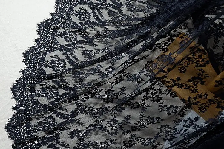 3 метра французский высокого класса Дизайнерская одежда ресницы кружева шелковая пряжа кружева DIY свадебная вуаль платье аксессуары для дома