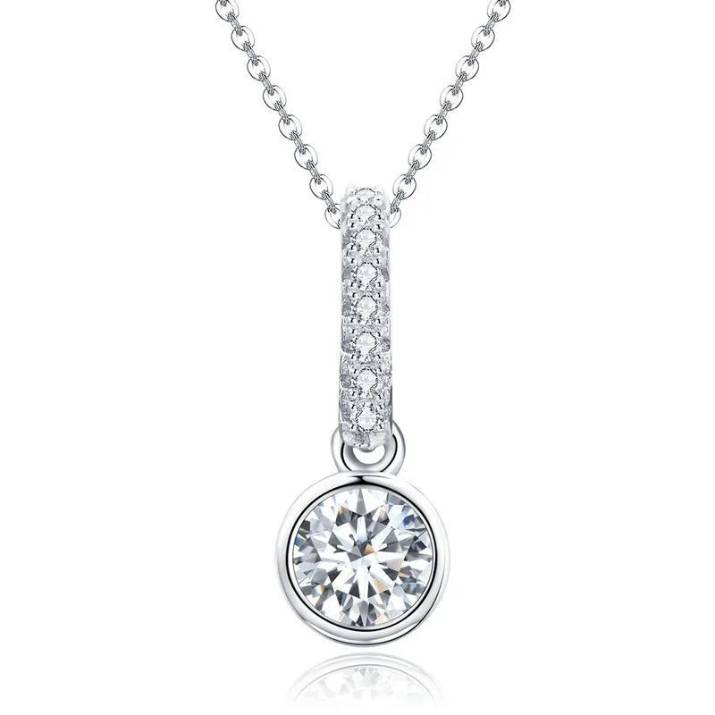 HSN295 Новая коллекция натуральная 925 пробы серебряный цвет CZ камень цветок ослепительный Мики подвеска мышь ожерелья для женщин ювелирные изделия HSN068 - Окраска металла: HSN295