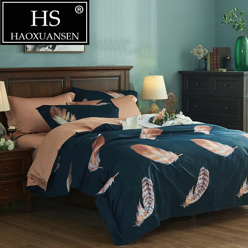 

3D Dream Feather High Definition Digital Printing 4PCS Bedding Sets Duvet Cover Bedsheet Pillow case Queen King