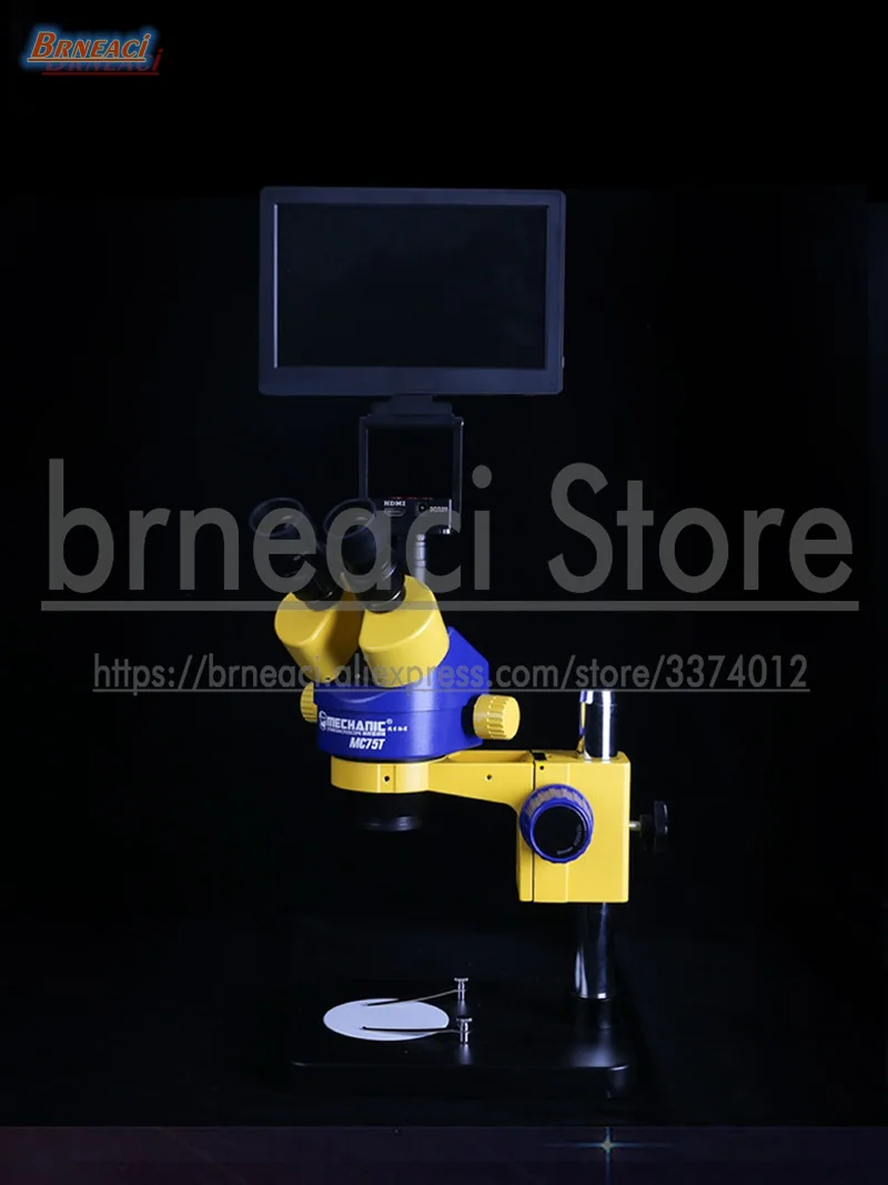  MECHANIC industrial grade trinocular stereo microscope display HD camera for mobile phone IC PCB mo