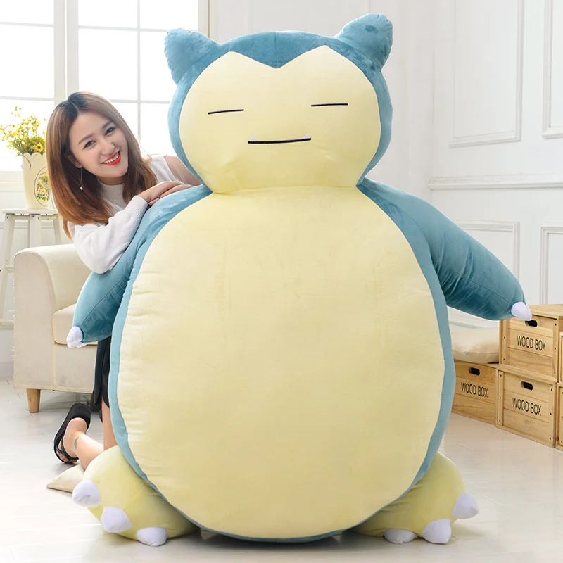 150 см Огромный карман плюшевые плюшевый снорлакс Игрушка Аниме Snorlax кожа Мягкая кукла животных только крышка без наполнения с молнией подарок для детей