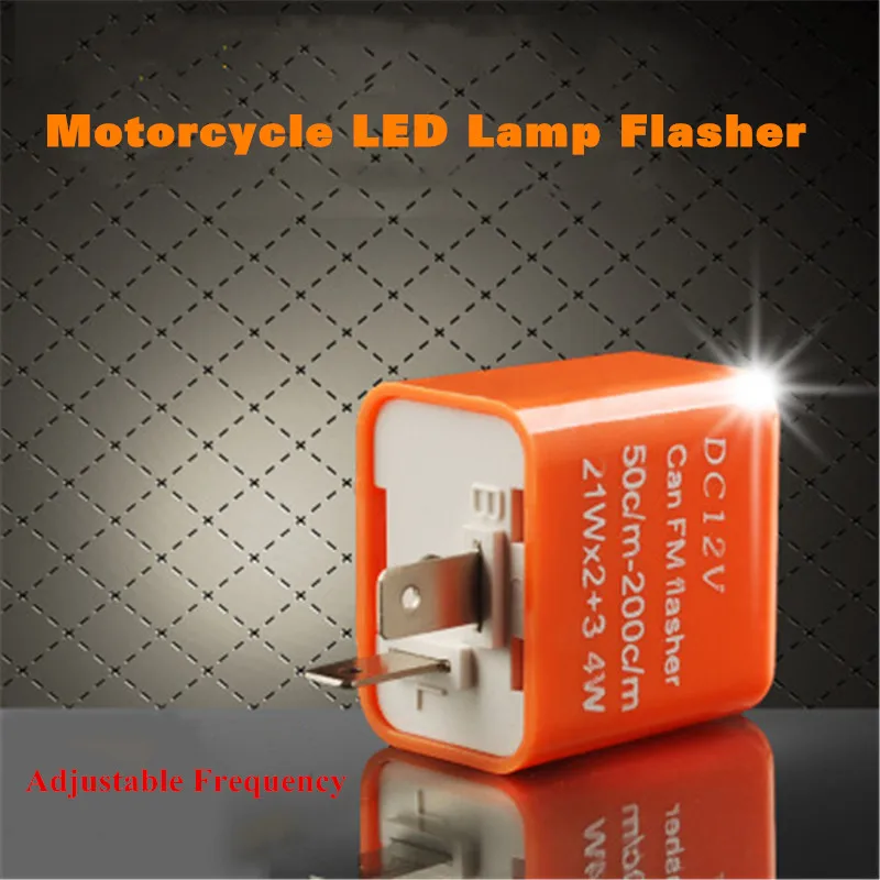 

12V 2 Pin Motorcycle Adjustable Frequency LED Flasher Relay Turn Signal Blinker Indicator For Motorcycle Motorbike Accessories