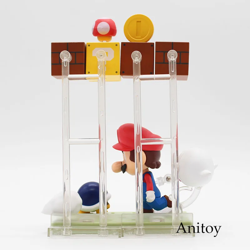 Super Mario Bros Mario with Toad Koopa Boo #473 Nendoroid PVC Action Figure Collectible Model Toys 10cm KT3746 Super Mario Bros Mario with Toad Koopa Boo #473 Nendoroid PVC Action Figure Collectible Model Toys 10cm KT3746