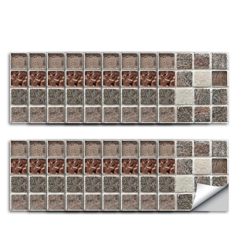 

Funlife 10*10cm Stone Mosaic Self-Adhesive Waterproof TV Background Cafes Rroom Decor Bedroom Tile Sticker Wall Decals MTS010