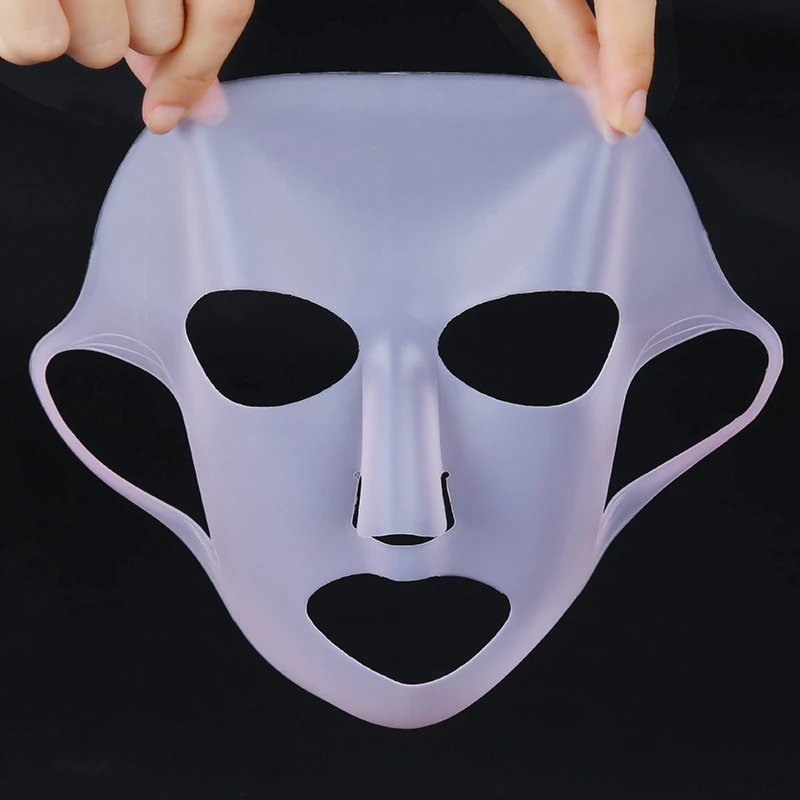 1 шт многоразовая силиконовая маска для лица, покрытие для листовой маски, предотвращающая испарение пара, повторное использование, водонепроницаемая маска розового/белого цвета Ramdon