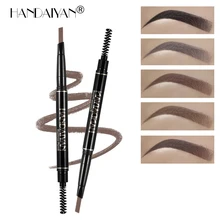 HANDAIYAN карандаш для бровей водостойкий микроблейдинг карандаш Карандаш для бровей черный серый коричневый автоматический карандаш для макияжа глаз и кисть для бровей