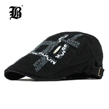 [FLB] берет, шапка s, весна-лето, для улицы, дышащие, с костями, шапки, женские, мужские, в елочку, одноцветные, плоские, береты, шапка F510