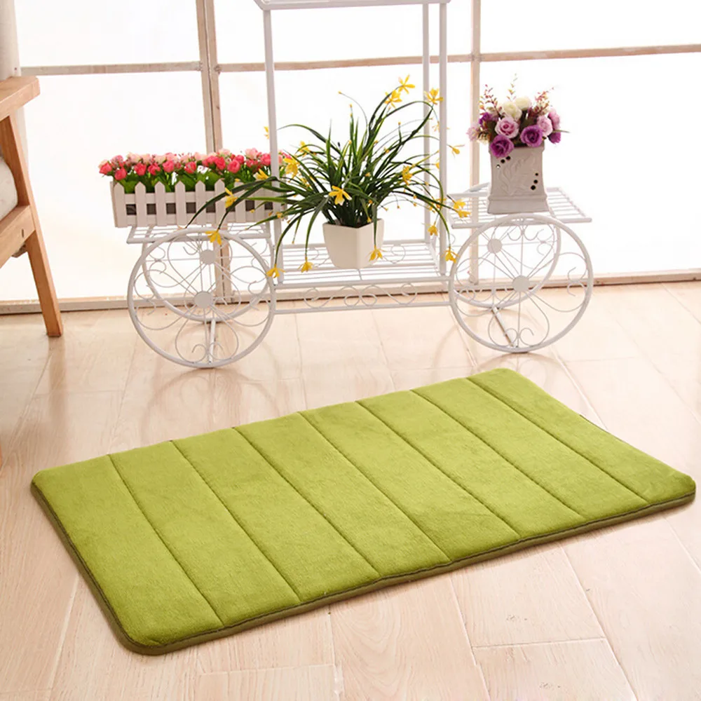 Модный коврик из пены с эффектом памяти, впитывающий нескользящий коврик для ванной комнаты, коврик для ванной комнаты, высокое качество, коврик для ванной комнаты#40 - Цвет: Зеленый