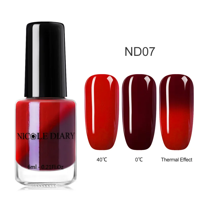 Glitter Thermal 07 NICOLE DIARY голографический лак для ногтей тепловой блеск Хамелеон Температура Изменение цвета маникюрный лак градиентный лак для ногтей - Цвет: Glitter Thermal 07