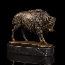 New Christmas Gifts bronze sheep statue sculpture metal art birthday present office decoration