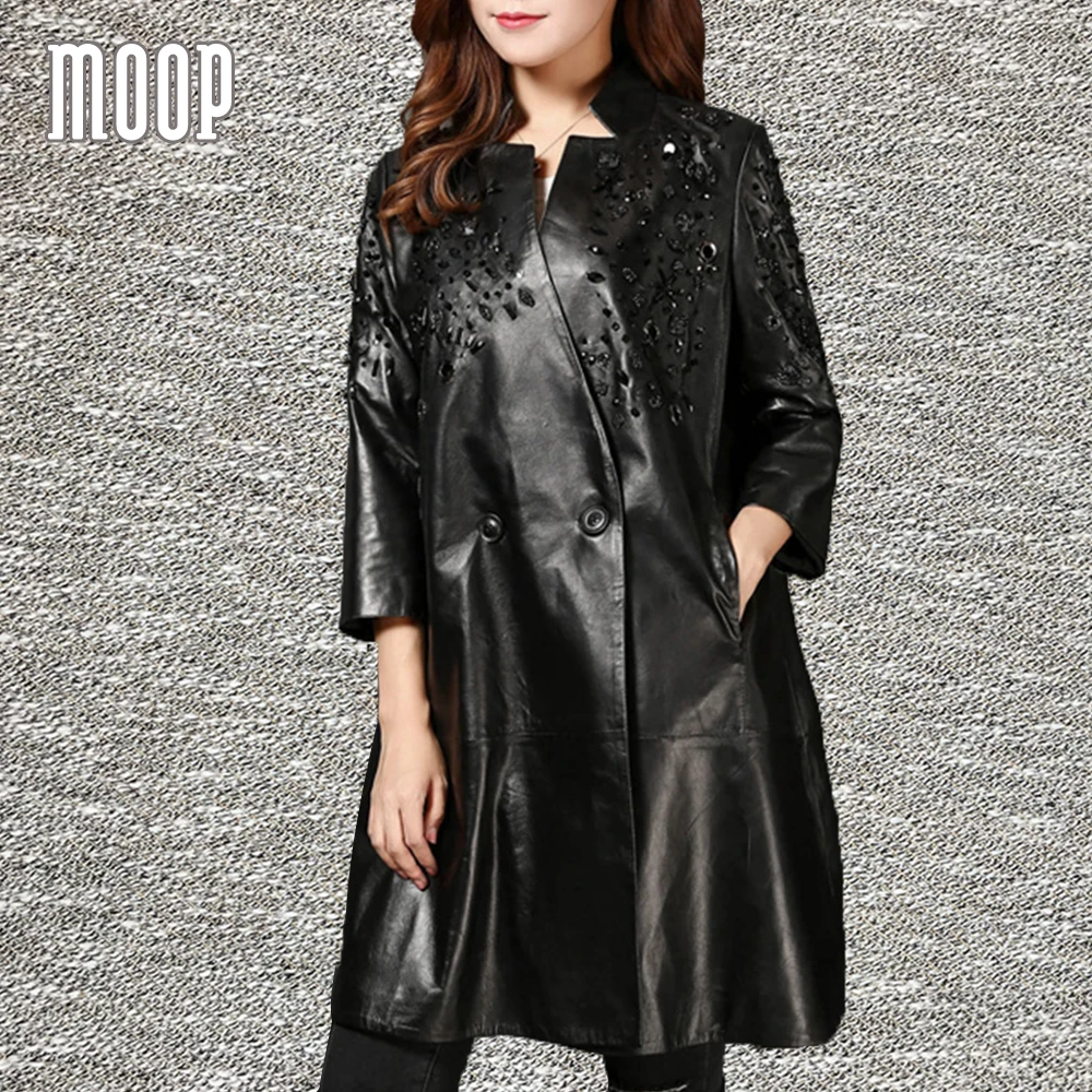 Aliexpress.com : Buy Black genuine leather coat sheepskin