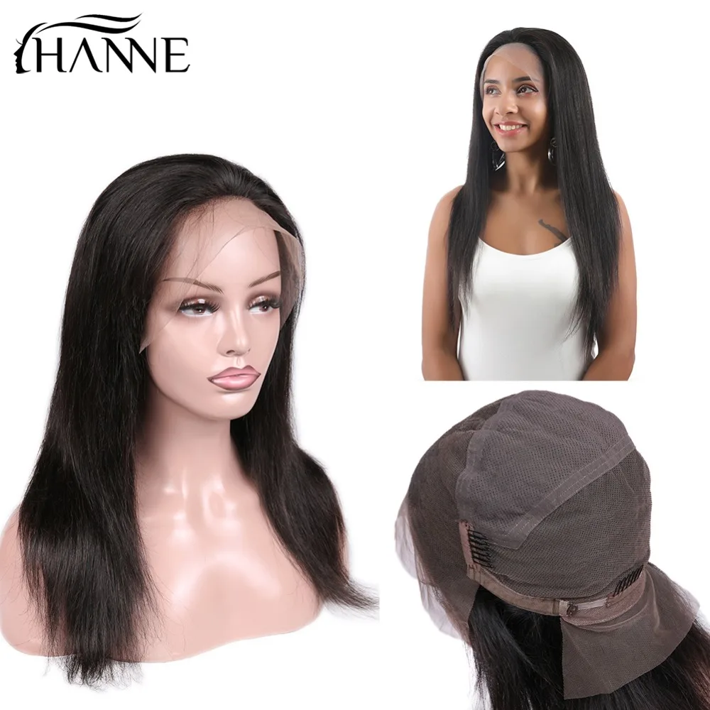 Парики из натуральных волос 150% плотность кудрявые волосы бразильские человеческие волосы бесклеевая кружевная Передняя парик для черных женщин часть HANNE