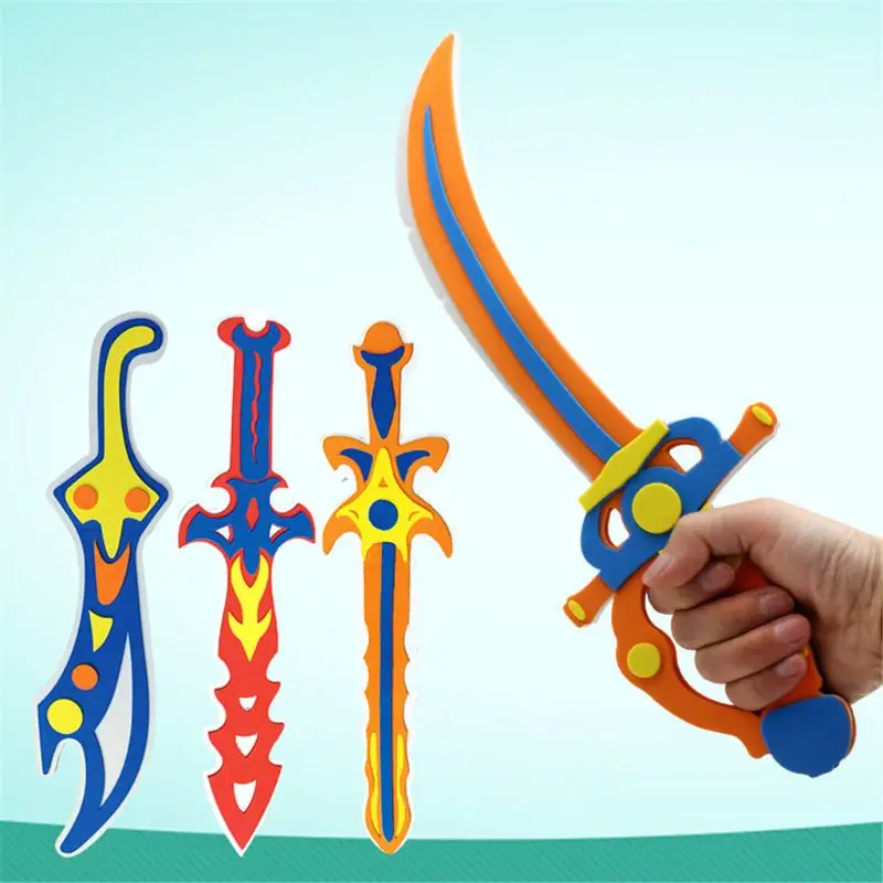 

EVA Pirate Toy Sword DIY Safety Foam Toys Kids Pretend Play Boys Gift Outdoor Fun