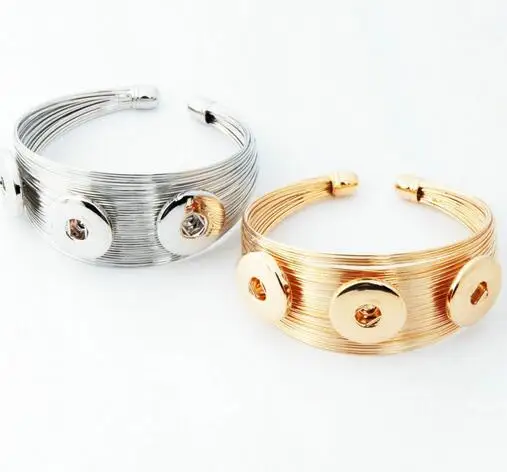 

Gold Silver Hot Sale Snap Bracelet Fashion DIY Charms Bracelet&Bangles 18mm Snap Buttons Jewelry Angel Bracelet