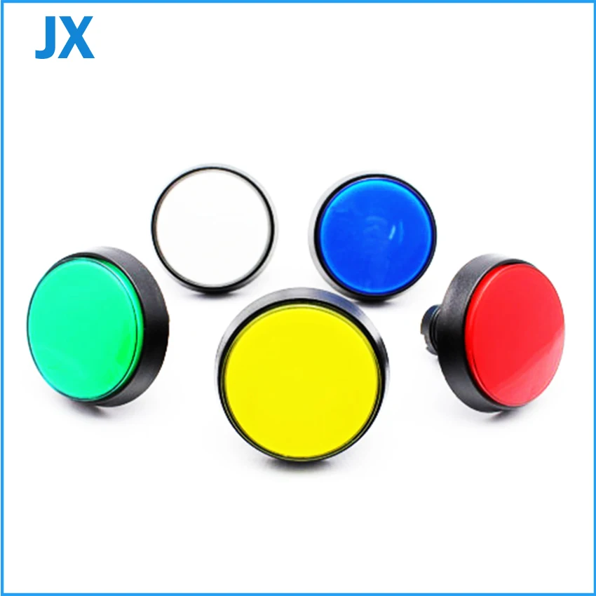 

10pcs 60MM/100MM New 5 Colors LED Light Lamp Big Round Arcade Video Game Player Push Button Switch free shipping