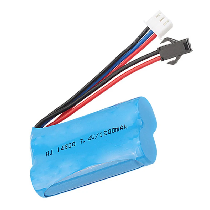 7-4v-1200mAh-14500-Li-ion-Battery-RC-toys-Cars-Tank-Robot-Electric-water-gun-Large