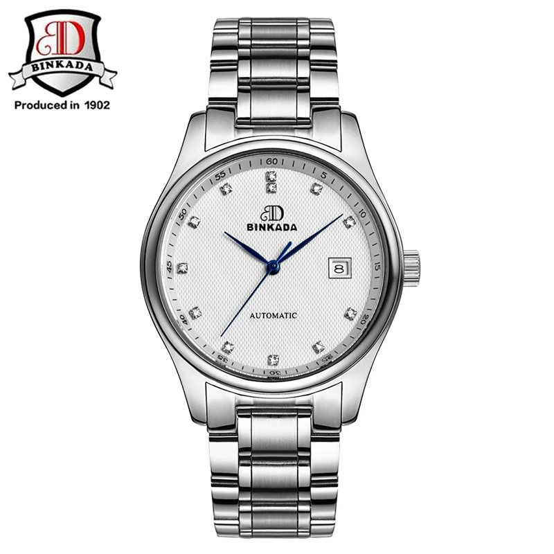 BINKADA 2019 relojes automáticos de moda para hombre, reloj de oro mecánico de marca de lujo, reloj de pulsera de acero inoxidable impermeable para hombre - 1