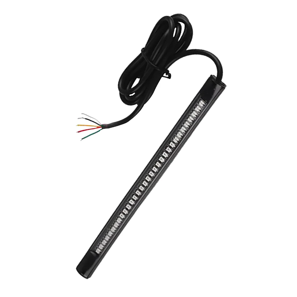 Motorcycle Flexible Integrated 48-LED Brake Tail Turn Signal Light Strip Motorcycle Car Accessories