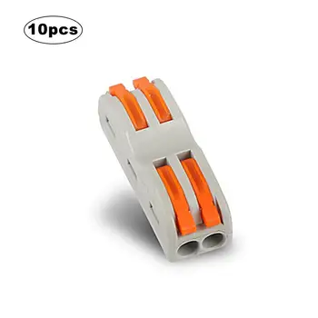

10PCS Soft Hard Wire Connector Universal Terminals Block Plug-in Electrical Wire Connector 0.08-4mm Type Wiring Cable Connector