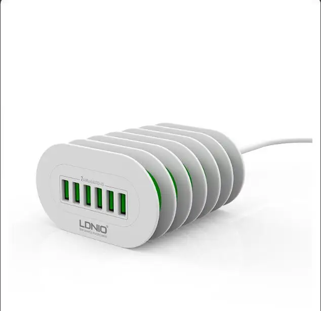 Многопортовая зарядная станция LDNIO A6702 с 6 USB умное Адаптивное настольное