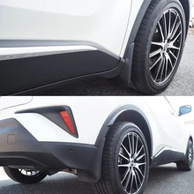 JY 4PCS Black ABS Mud flaps Mudguard Dirt Fender Cover Car Styling Accessories For Toyota C-HR CHR 2018