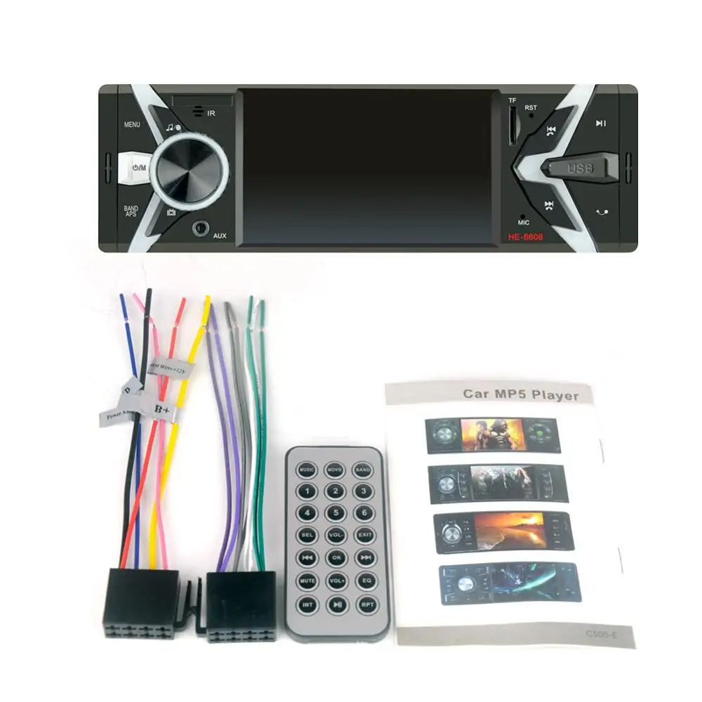 Автомагнитола 1DIN мультимедийный проигрыватель 4 1 дюйма HD MP5 Bluetooth USB TF FM камера|MP4 и