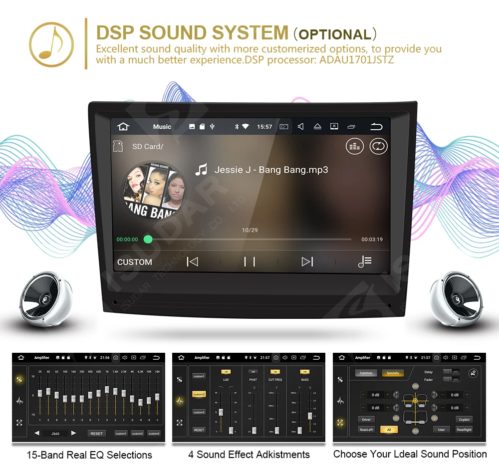 Top Isudar Car Multimedia Player 2 din Car Radio GPS Android 8.0 Stereo System For Porsche/911/997/Cayman/Boxter DSP Microphone Wifi 10