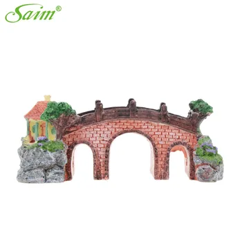 

2017 New 1PC Beautiful Aquarium Ornament Bridge View Aquarium Rockery Hiding Cave Tree Fish Tank Ornament Decoration New