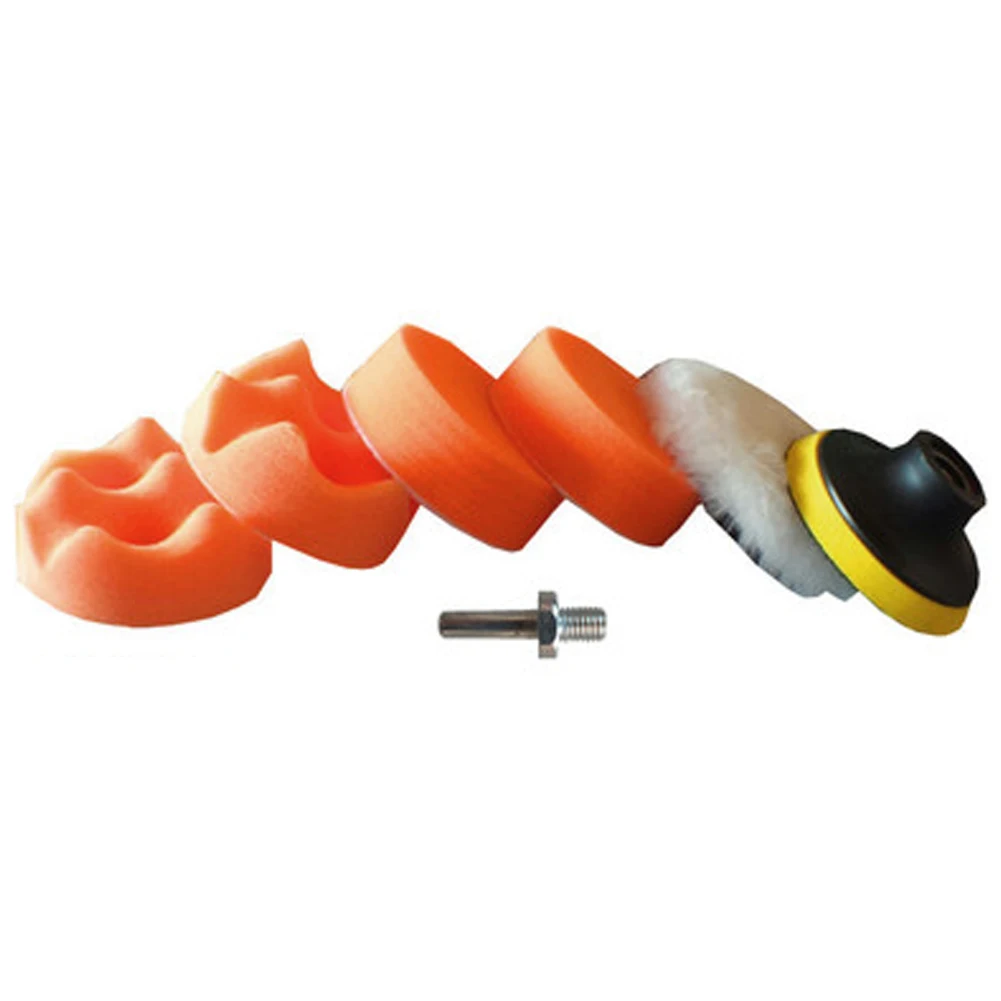 

Polishing Buffing Pad Kit for Car Polishing with M10 thre Drill Adapter Buffing Pad Kit Auto Truck Boat Polisher Tools 4 stypes