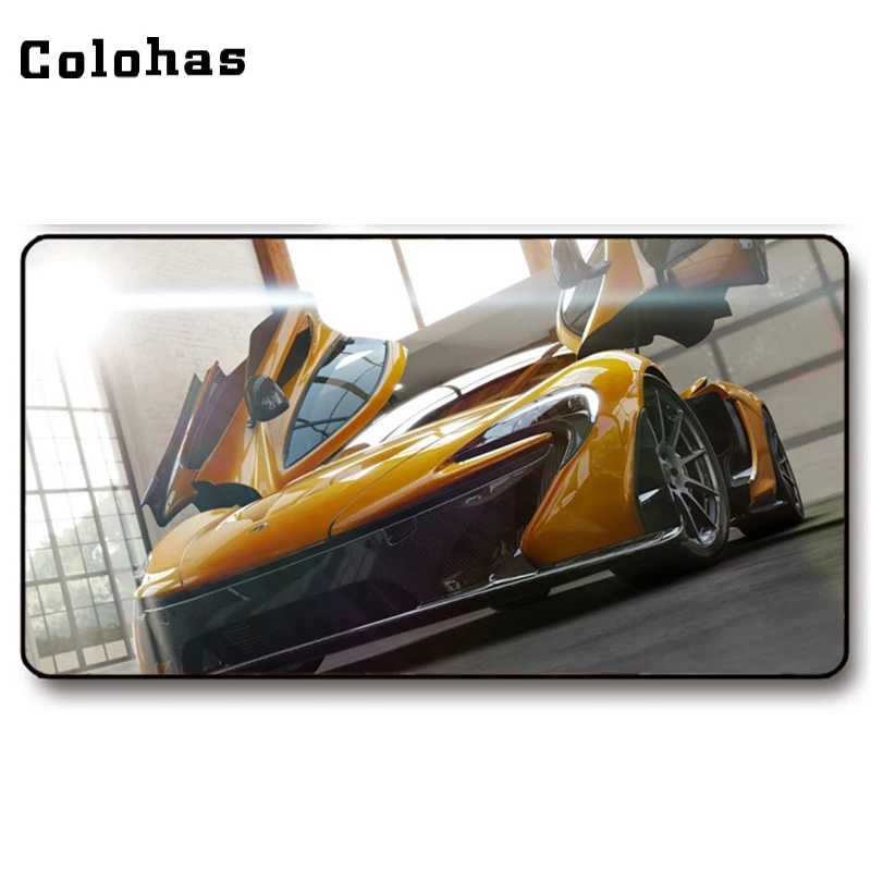 

Colohas Cool Yellow Sport Car Pattern Gamer Mouse Mat Big Size Mice Pad Rubber + Cloth Locking Edge Gaming Mouse Pad
