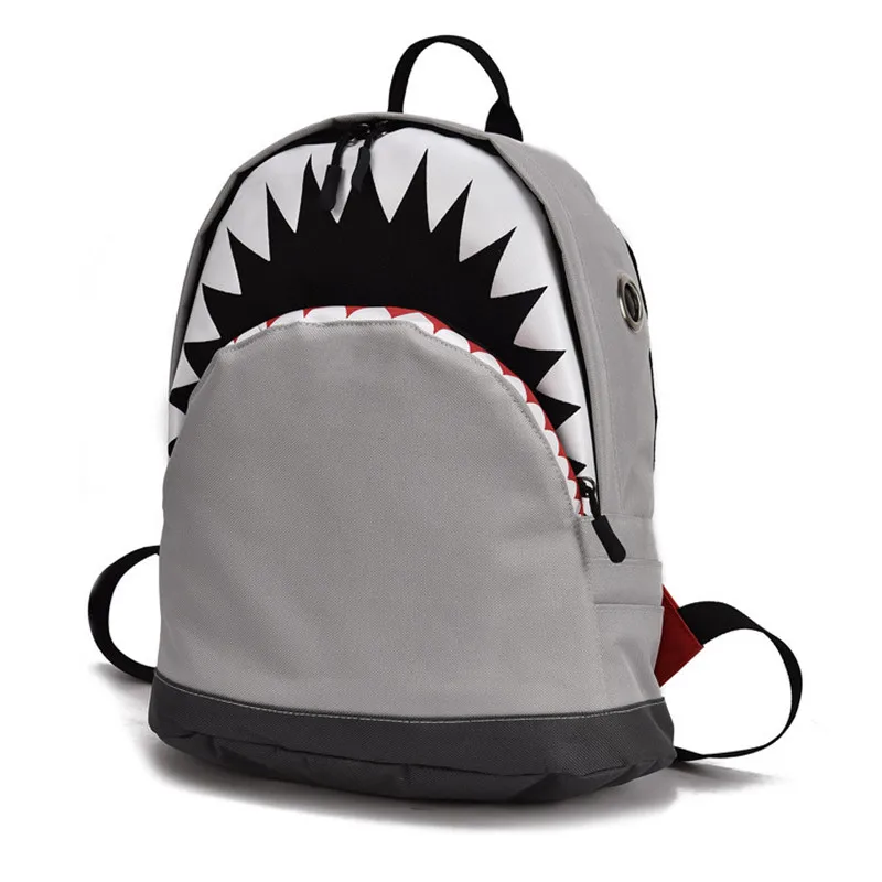  atinfor Small Shark Backpack 3D Kid School Bag Kindergarten Child Canvas Backpack by 2 Size - 32977359593