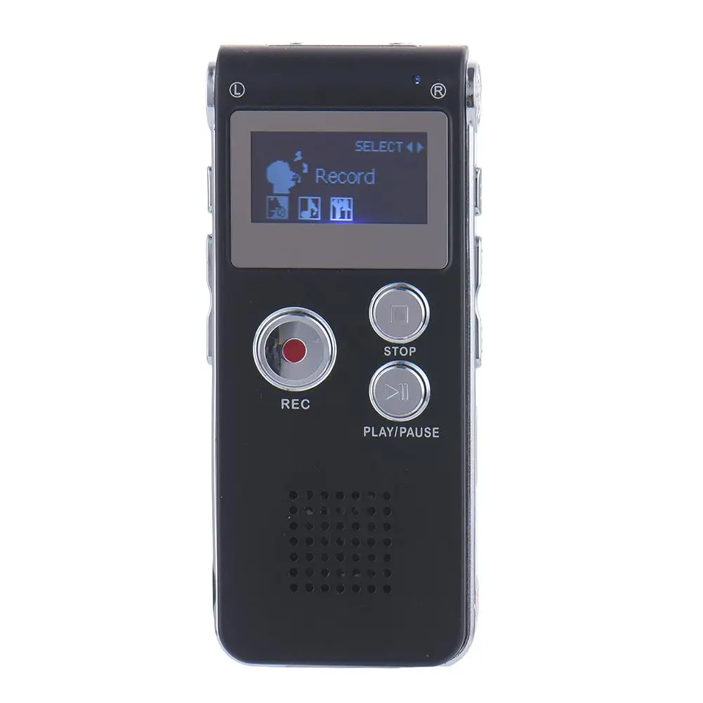 8GB Clip USB Voice Activated Digital Audio Voice MP3 Dictaphone Recorder Pens Stereo Recording Audio Recorders MP3 Player Black