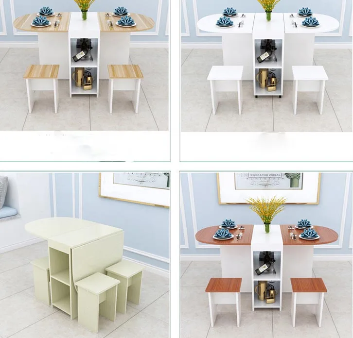 Household simplicity Folding Family Dining Room Sets Table and Chairs Home Furniture Desk Mesa de comedor plegable Household simplicity Folding Family Dining Room Sets Table and Chairs Home Furniture Desk Mesa de comedor plegable