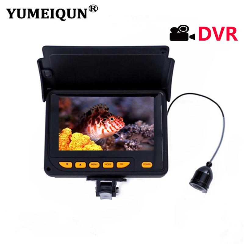 

YUMEIQUN 20M DVR Recording Camera For Fishing 4.3 Inch Monitor Underwater Fishing Camera HD 1000TVL Infrared LED Night Vision
