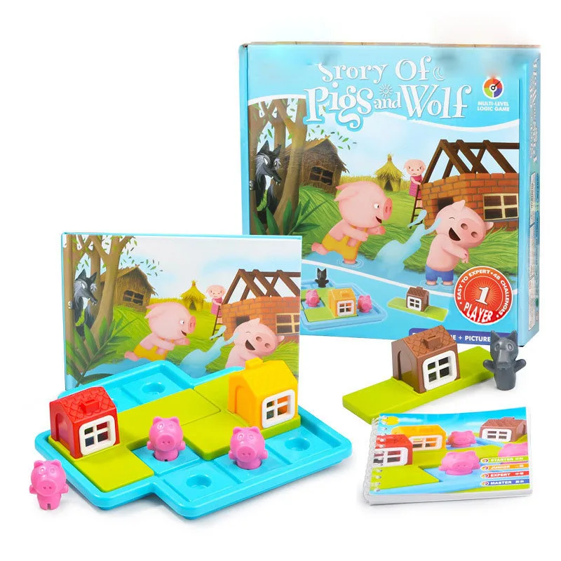 

Smart Hide&Seek Board Games Three Little Piggies 48 Challenge with Solution Games IQ Training Toys For Children toy085