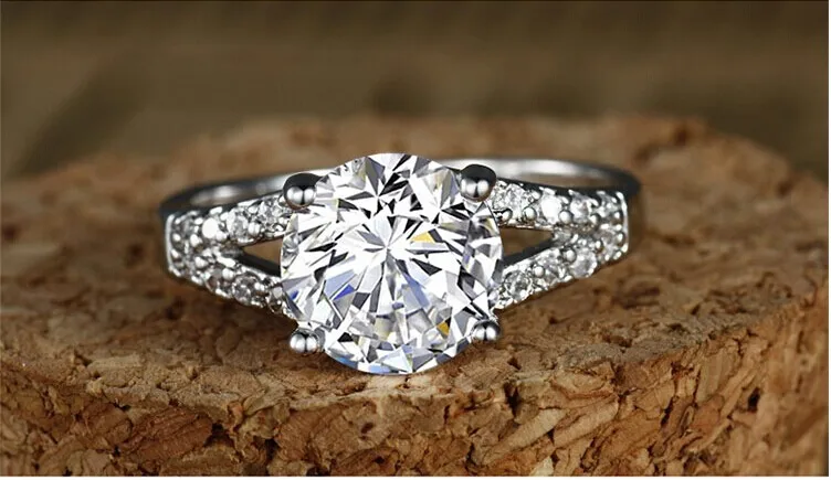 Классическое Обручальное кольцо sona 2 karat для женщин ALW1909|finger ring|engagement ringthe ring |