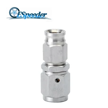 

ESPEEDER Stainless Steel AN3 Straight PTFE Swivel Hose End Female Brake Line Fitting Telfon Adapter
