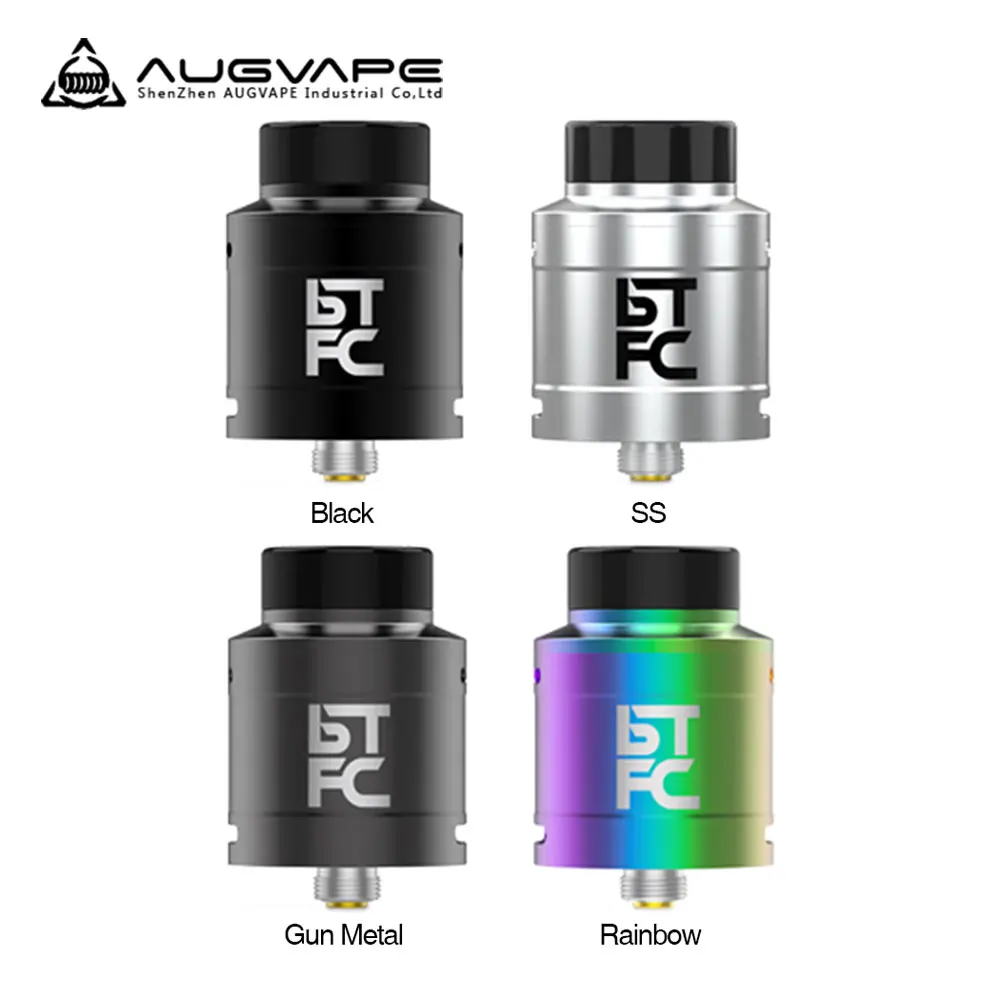 

Original AUGVAPE BTFC RDA Tank 25mm RDA Atomizer with Adjustable Double Airflow & BF Pin for Squonker MOD Vape Tank Vs Drop RDA