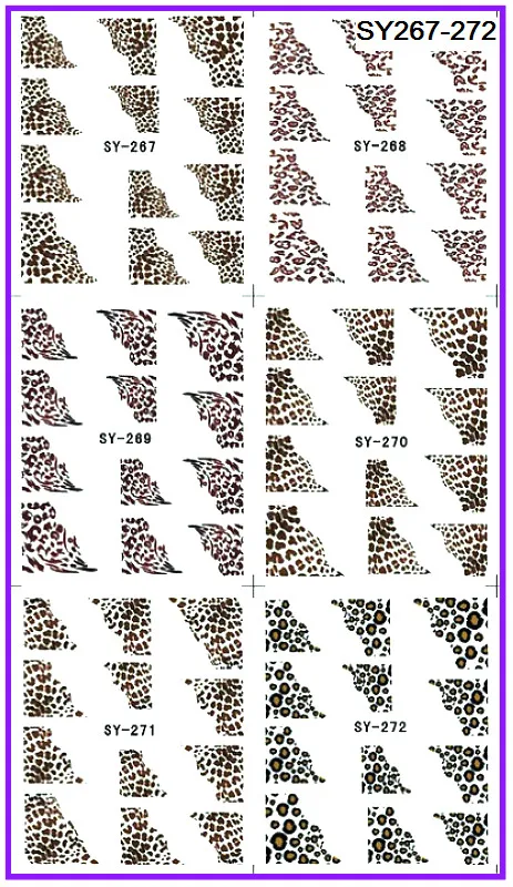 6 PACK/ LOT GLITTER POWDER WATER DECAL NAIL ART STICKER FRENCH SMILE LACE SY267-272 | Красота и здоровье