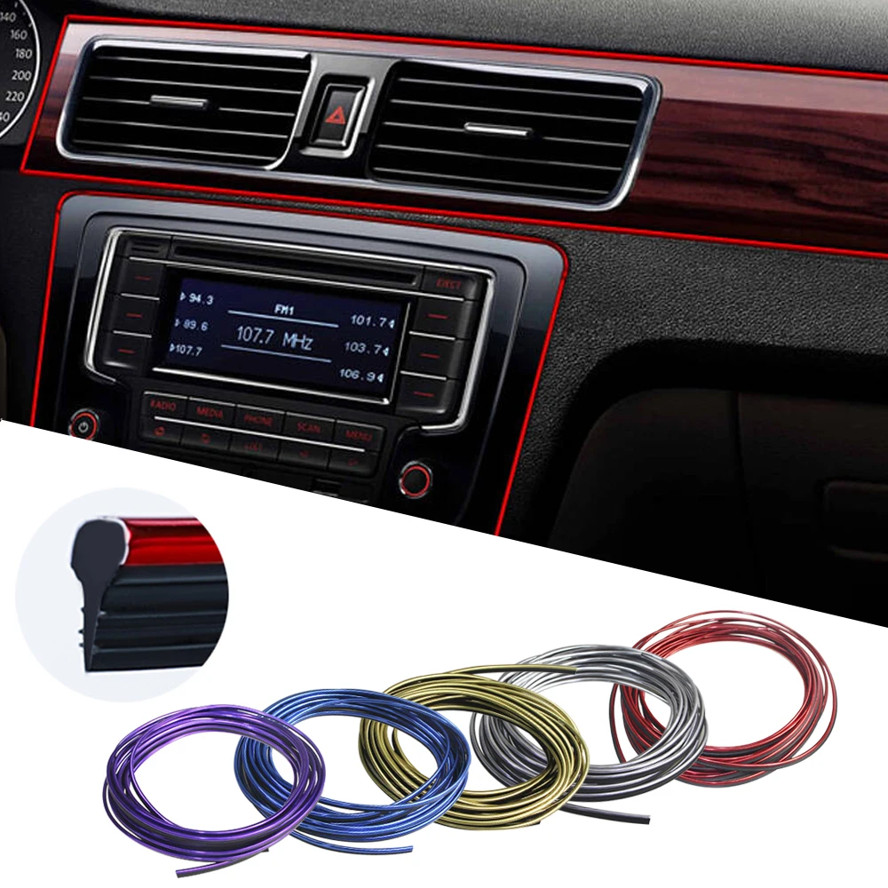 

KEIN 5M Car Styling Interior Decoration Strips Moulding Universal Trim Strips Car Central Control and Door Decoration Strip DIY