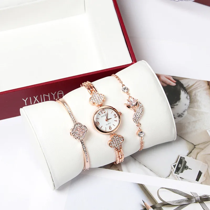 

3pc/set Luxury brand Women Rhinestone Watch Crystal Ceramic Watches Female Quartz Wristwatches Lady Dress Watch relogio feminino